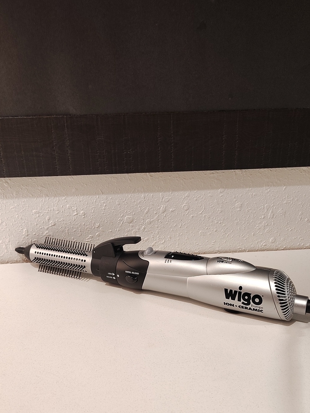 Wigo Europe Ion-Ceramic Curling Hot Air Brush Curling Wand